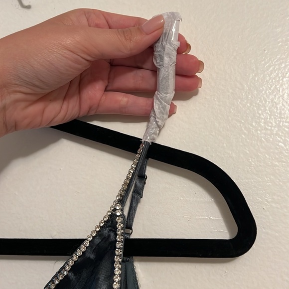 KATHLEEN RHINESTONE TRIM SATIN MIDI DRESS - Picture 9 of 11